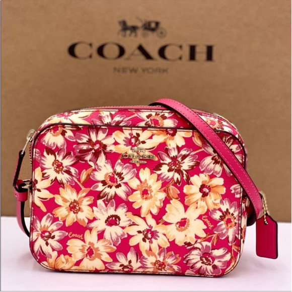 Coach Bags Coach Mini Camera Bag Crossbody Bagvintage Daisy Pink